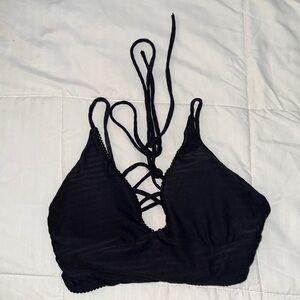 Issa de Mar Black Strappy Bralette swim top size small